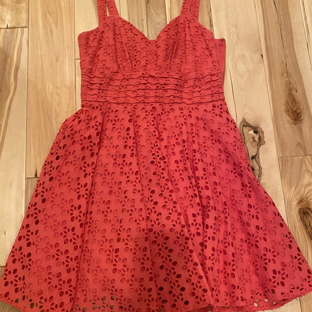 Salmon lace sundress
